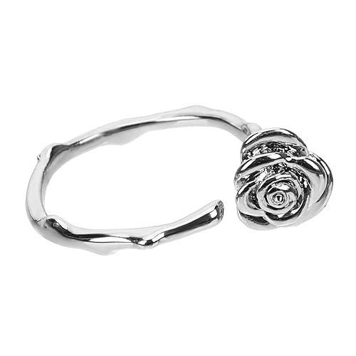 minkissy Rosenring Für Damen Minimalistischer Öffnungsring Dekorativer Fingerring Modeschmuck Passend Zum Party-outfit von minkissy