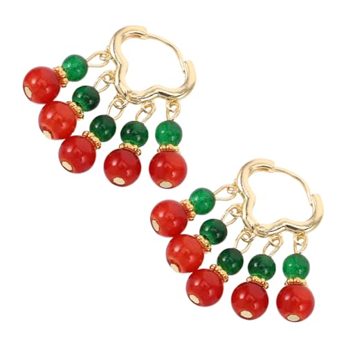 minkissy Vintage Inspiriert Perlenohrringe Damen Große Tropfenohrringe mit Feiner Perlenverzierung Leichter Komfort Moderner Palaststil für Traditionelle und Outfits von minkissy