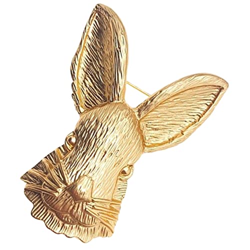 minkissy Vintage Kaninchen Brosche Damen Anstecknadel Pin für Kleidung Schal Hut Stabile Befestigung Niedliches Tier Design Vielseitiges Accessoire für Alltag und Festliche Anlässe von minkissy