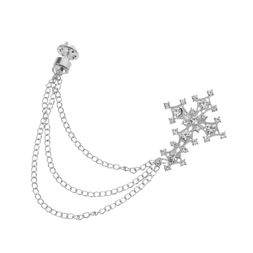 minkissy Vintage Kreuzbrosche mit Funkelnden Strasssteinen Metall-punk-stil Anstecknadel für Anzug Kleid Schal Modisches Accessoire im Retro-look Geeignet für Damen Party und Alltag von minkissy