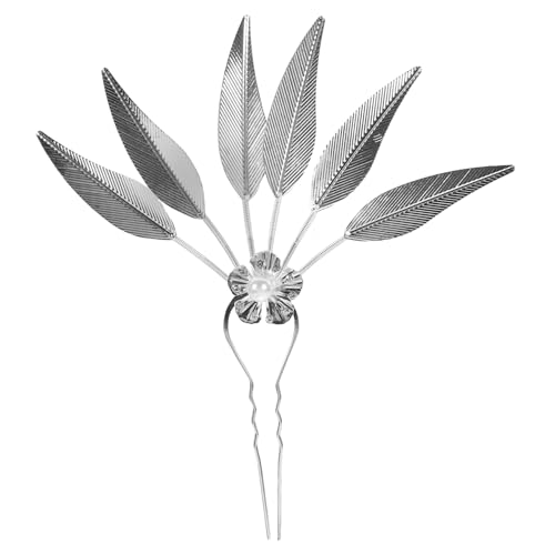 minkissy Vintage Metall Haarspange Mit Blättern Ethno Stil Haarnadel Für Frauen Dekorative Haarspange Für Partys Geburtstage Hochzeiten Schick Und Einzigartig Robust Und Langlebig von minkissy