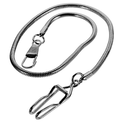 minkissy Vintage Taschenuhrkette Metall mit Clip Robuste Hängende Kette für Herren Antike Uhr Zubehör von minkissy