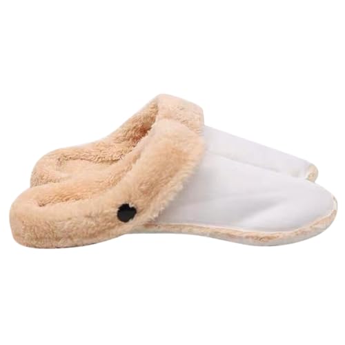 minkissy Warme Abnehmbare Einlagen für Damen und Herren Weiche Formbeständige Fleecefutter-einlagen für Lochschuhe Rutschfeste Kuschelige Innensohlen für Hausschuhe im Winter von minkissy