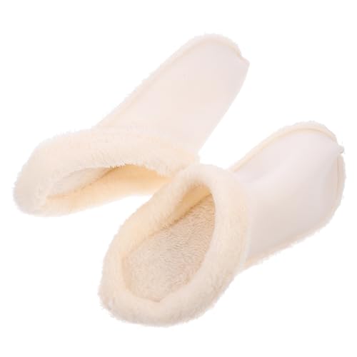 minkissy Warme Dicke Plüsch Schuhsohlen Einlagen für Hausschuhe Weiche Abnehmbare Innensohlen für Herren und Damen Strapazierfähige Wiederverwendbare Futtereinlagen für Winter und Kalte von minkissy