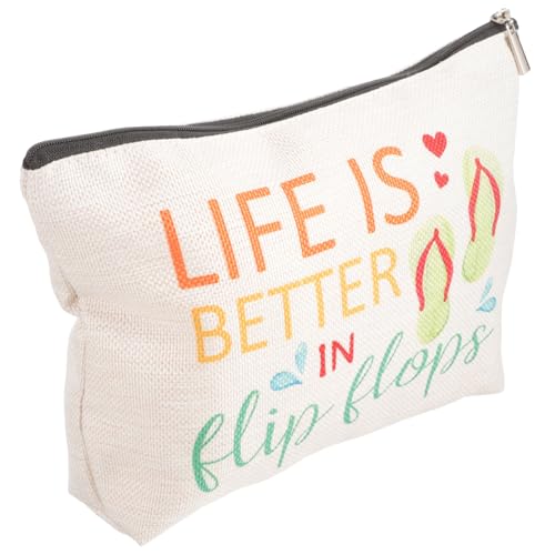 minkissy Make-up-Tasche Aus Baumwoll-leinen Reißverschlusstasche Kosmetiktasche Für Damen Reiseorganizer Mit Gutem Verschlusseffekt Praktisch Und Tragbar Für Outdoor Und Heimgebrauch von minkissy