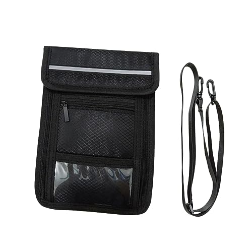 minkissy Wasserdichter Tragbarer Holder Wallet Multifunktionale Reisetasche Für Geld Tickets Und Dokumente Für Festivals Und Schwarz von minkissy