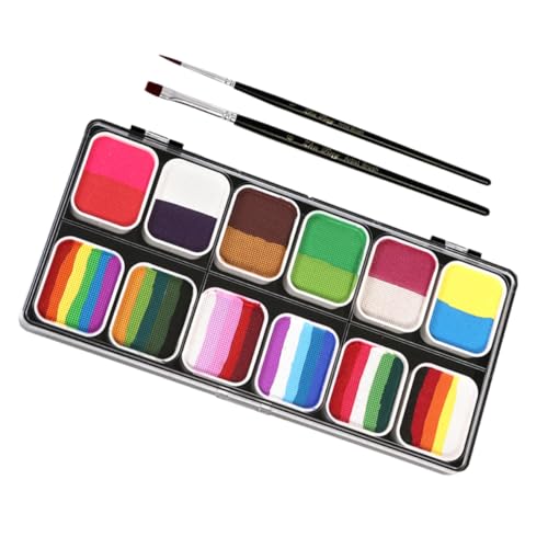 minkissy Wasserlösliches Gesichtsfarben Cosplay Und Partys Sicheres Pigment Einfache Anwendung Für Junge Mädchen Und Erwachsene Für Halloween Karneval Und Sportevents von minkissy