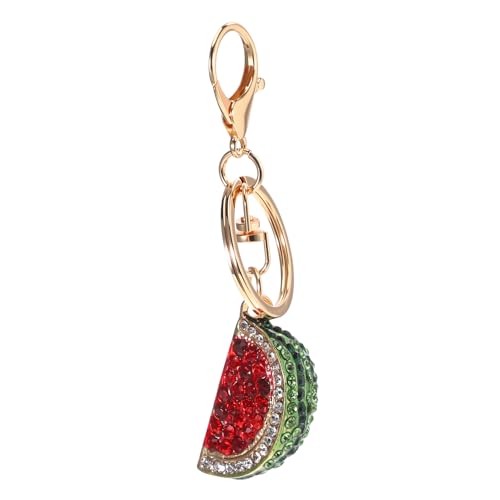 minkissy Wassermelonen Schlüsselanhänger mit Funkelnden Strasssteinen Niedlicher Mini Obst Charm für Schlüssel und Taschen Langlebiges Zubehör für Auto Handtasche und von minkissy