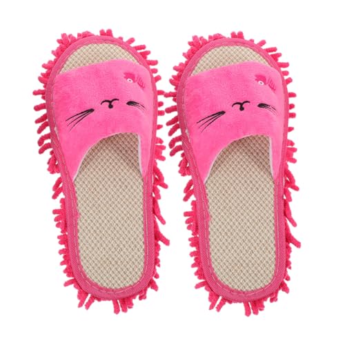 minkissy Weiche Waschbare Mop-hausschuhe für Frauen Kuschelige Mikrofaser-bodenschuhe Rutschfest Wiederverwendbar Praktische Bodenreinigung für Vinyl Fliesen Hartholz von minkissy