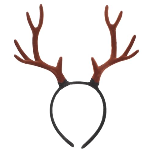 minkissy Einstellbares Rentier Geweih Haarband Mit Realistischen Antlers Für Weihnachten Und Halloween Perfektes Kostümzubehör Für Erwachsene von minkissy