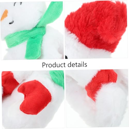 minkissy Weihnachtliches Plüsch Snap Armband Mas Party Wristband mit Schneemannmotiv Wiederverwendbares Robustes Weihnachts Partyspielzeug Festliches Handgelenksband für Winter Events von minkissy