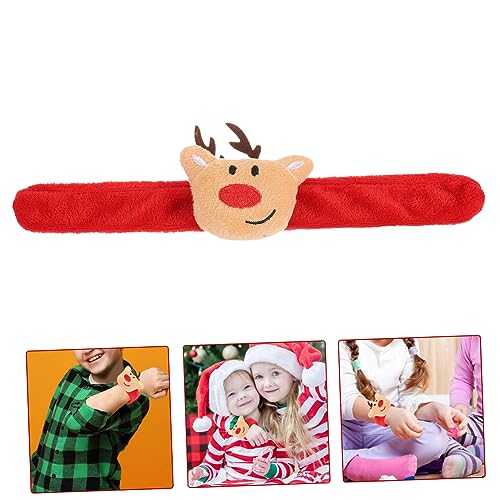 minkissy Weihnachtliches Schnapparmband Rentier Design aus Plüsch und Langlebiges Xmas Party Armband als Kindergeburtstags und Gastgeschenk Wiederverwendbar und Leicht Tragbar für von minkissy