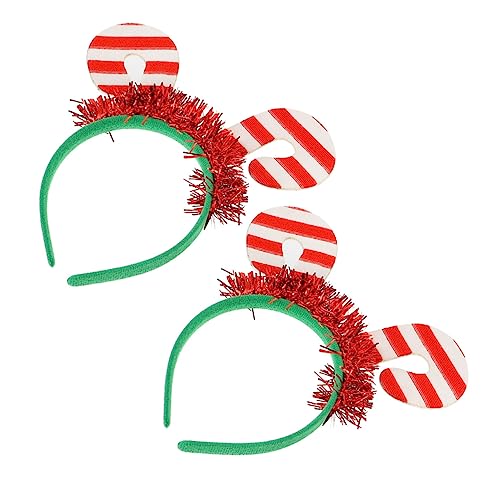 minkissy Weihnachts Haarschmuck Weiße Kopfbander Für Festliche Anlässe Cane Haarschmuck Perfekte Weihnachts Kopfbedeckung Für Partys Und Feiertage von minkissy