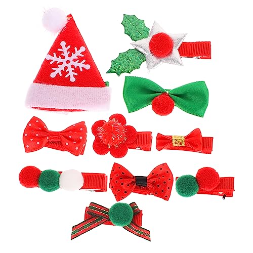 minkissy Weihnachts-haarnadel-set Für Mädchen Schleife Knoten Haarspange Haar-styling-nadel Pailletten Für Die Schule von minkissy