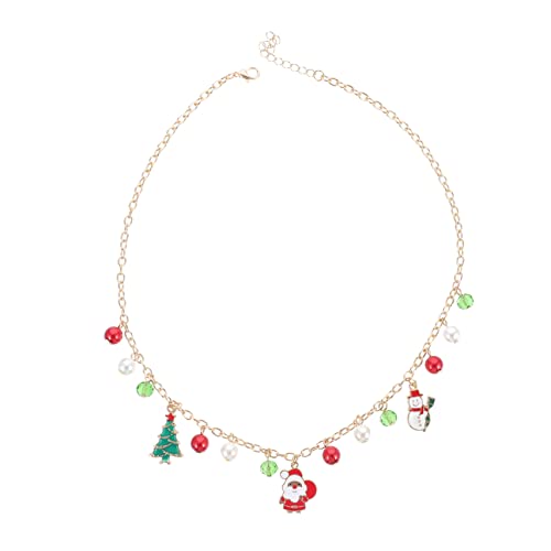 minkissy Weihnachtskette Damen Schneeflocken Anhänger Festlich Xmas Schmuck Kettenanhänger für Party Alltag Festliche Anlässe Modisch Elegant von minkissy