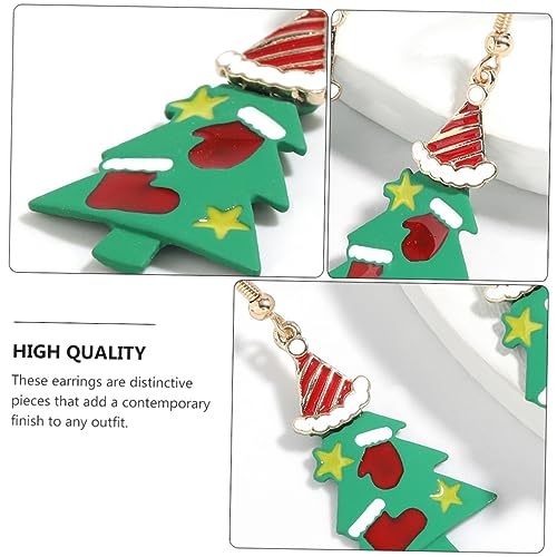 minkissy Weihnachtsohrringe Damen Legierung Kreative Tropfen Ohrschmuck Stylische Weihnachtsbaum Ohrhänger Grün Festliche Party Schmuck minkissy Weihnachtsohrringe Damen Legierung Kreative Tropfen Ohrschmuck Stylische Weihnachtsbaum Ohrhänger Grün Festliche Party Schmuck von minkissy