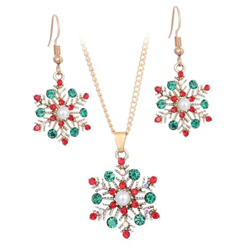 minkissy Weihnachtsschmuck Schneeflocken Ohrhänger und Halskette Bunte Dangle Ohrringe Festliche Schmuckgeschenke für Frauen zur Weihnachtsfeier minkissy Weihnachtsschmuck Schneeflocken Ohrhänger und Halskette Bunte Dangle Ohrringe Festliche Schmuckgeschenke für Frauen zur Weihnachtsfeier von minkissy