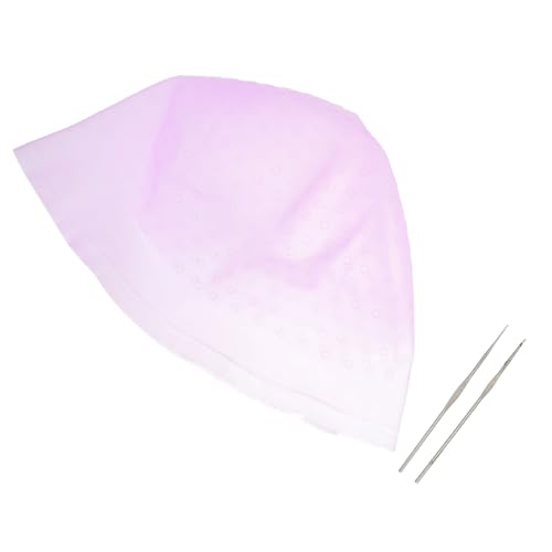 minkissy Wiederverwendbare Haarfärbemütze Aus Silikon Haarfärbehut Mit Häkelnadeln Haarkappe Für Highlights Haarsträhnenhut Für Hause von minkissy