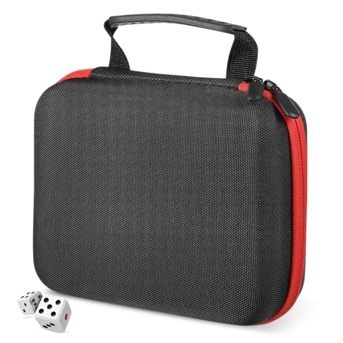 minkissy Würfelaufbewahrungstasche mit Trennfach Kompakter Dice Organizer Beutel aus Verbundmaterial Tragbare Würfelbox für Brettspielwürfel Praktischer Würfelhalter für Gaming Events von minkissy
