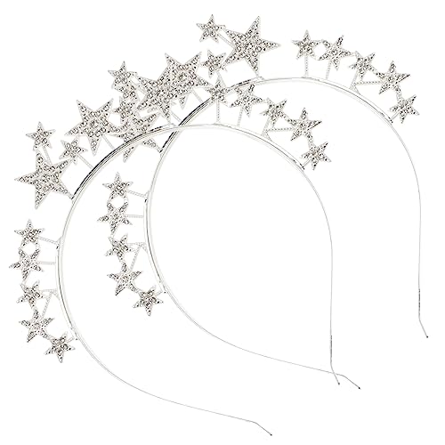 minkissy 2stücke Junge Mädchen Stern Stirnband Glitzer Haarreif Stern Kopfschmuck Für Mädchen Party Urlaub Tanz Hochzeit Geburtstag Accessoires Hergestellt Aus Strapazierfähigem Material von minkissy