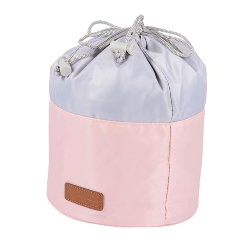 minkissy Zylindrische Kosmetiktasche Aufbewahrungstasche Runden Polyester Tasche Für Maskenbildner Mädchen von minkissy