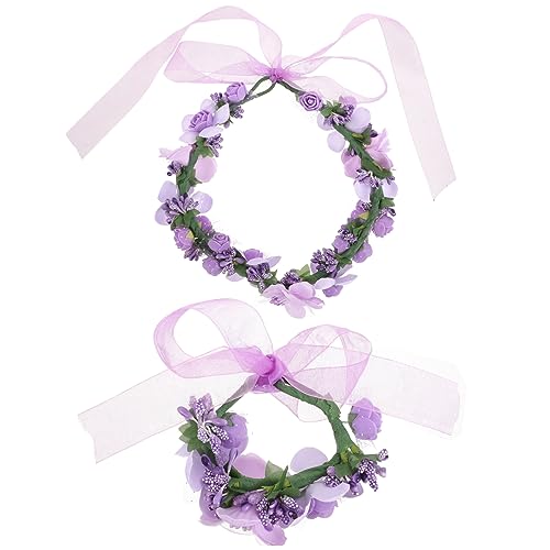 minkissy floral wristband bridal headpieces for wedding bridal headband corsage wristlet band wedding headband girls headband wreath hairband girls wreath headwear wreath wristband flowers von minkissy