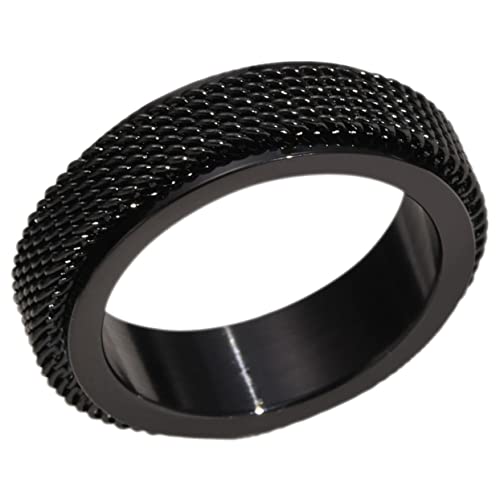 minkissy Zappelring Aus Edelstahl Für Männer Einfacher Angstring Schmuck Für Herren Coole Herrenringe Zum Kombinieren Mit Kleidung von minkissy