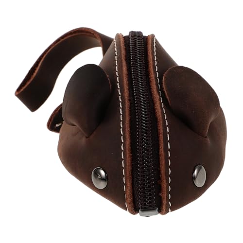 minkissy -geldbörse Für Schlüsselanhänger Geldbörsen Kawaii- Keks- Süße n Für Teenager-mädchen Münzbeutel Süß Oberschicht Rindsleder Dark Brown von minkissy