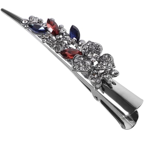 minkissy Haarklammer Haarschmuck Für Damen Große Haarspangen Haar Klammern Vintage-haarschmuck Haarspange Für Dünnes Haar Strass-haarnadel Clips Große Haarnadel Metall Kristall Fräulein von minkissy