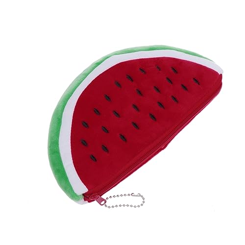 minkissy Federmäppchen Süße Schminktasche Stifttasche Kosmetiktasche Bleistift-Organizer Geldbörse Bleistifthalter Spule Tasche Stiftetui Karikatur Große Wassermelone von minkissy