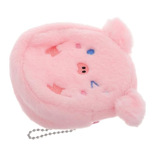 minkissy Kuscheliges Mini-täschchen Im Schweinchen-Design Lustiger Reißverschluss-münzbeutel Süßes Tier-Wallet Für Teenager Praktischer Geldbeutel Für Kleingeld Und Kopfhörer von minkissy