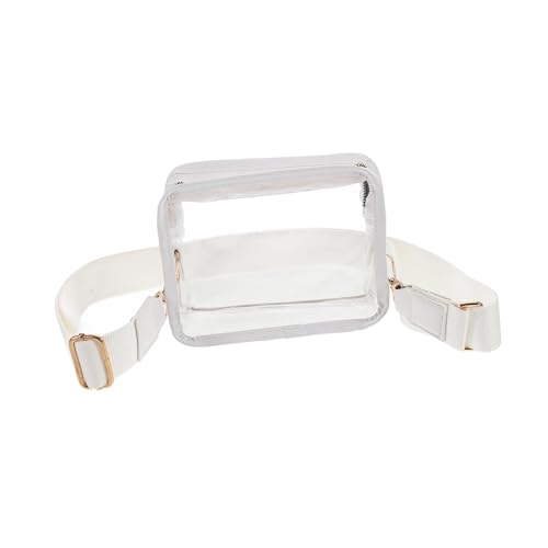 minkissy transparente Achseltasche Reise-Kulturbeutel Toilettenbeutel klare Windelbeutel durchsichtige Beuteltasche klarer Turnbeutel Tasche durchschauen klare kleine Umhängetasche PVC Weiß von minkissy