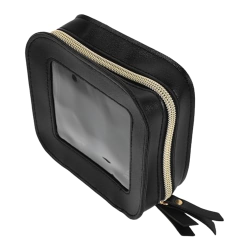 minkissy transparente Kosmetiktasche Duschbeutel Kulturbeutel für Männer durchsichtige Werkzeugtasche Reiseutensilien Klare Make-up-Taschen mit Reißverschluss Klarer Tasche Pu Schwarz minkissy transparente Kosmetiktasche Duschbeutel Kulturbeutel für Männer durchsichtige Werkzeugtasche Reiseutensilien Klare Make-up-Taschen mit Reißverschluss Klarer Tasche Pu Schwarz von minkissy