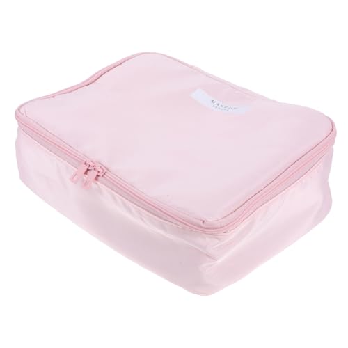 minkissy wasserdichte Kosmetiktasche Große Kapazität Makeup Organizer Reise Kulturbeutel mit Trennwänden und Griff für Damen Praktische Tragbare Schminktasche für Urlaub und Alltag von minkissy