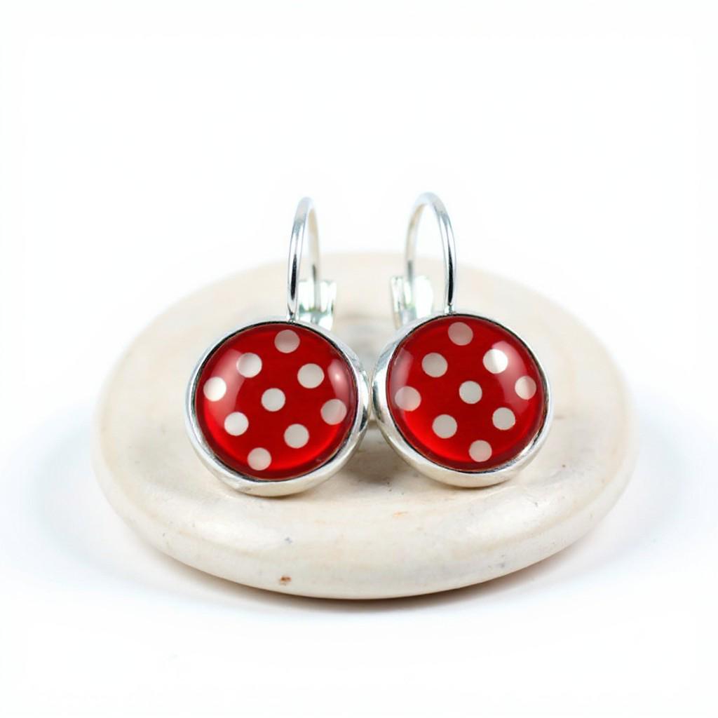 Rockabilly Ohrringe Retro, Für Frauen Die Polka Dots Lieben, Wählbar Rot Oder Blau Rockabilly Ohrringe Retro, Für Frauen Die Polka Dots Lieben, Wählbar Rot Oder Blau von minnasglueck