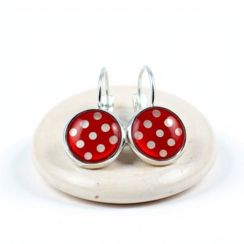 Rockabilly Ohrringe Retro, Für Frauen Die Polka Dots Lieben, Wählbar Rot Oder Blau Rockabilly Ohrringe Retro, Für Frauen Die Polka Dots Lieben, Wählbar Rot Oder Blau von minnasglueck