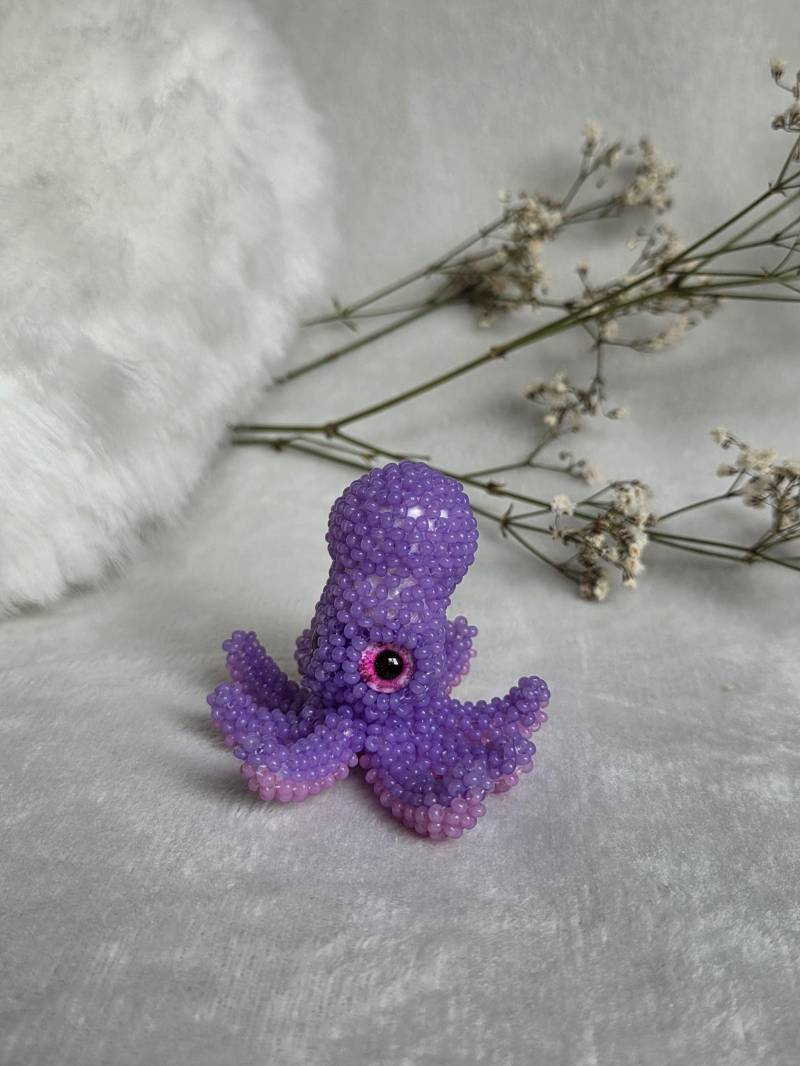 Oktopus Schlüsselanhänger Glasperlen Charm, Sammler Figur Oktopus Schlüsselanhänger Glasperlen Charm, Sammler Figur von mintakeen