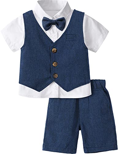 mintgreen Baby Anzug Junge, Hochzeit Tauf Kurzarm Kleidung, Marine, 4-5 Jahre, 120 von mintgreen