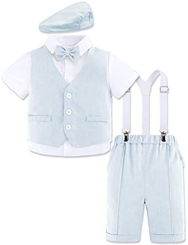 mintgreen Baby Anzug Junge Hochzeit, Kleinkind Gentleman Smoking Kleidungsset, Hellblau, 1-2 Jahre, 90 von mintgreen
