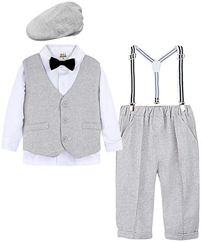 mintgreen Baby Gentleman Kleidung Set Lange Ärmel Anzug, Hellgrau, 3-4 Jahre von mintgreen