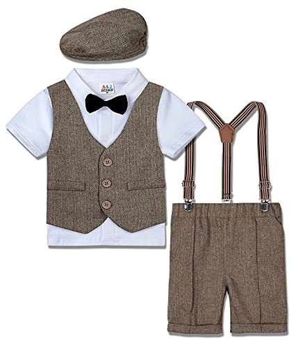 mintgreen Kinderbekleidung Set für Baby Jungen Hochzeit Geburtstag Party Kostüme, Braun, 2-3 Jahre, 100 von mintgreen