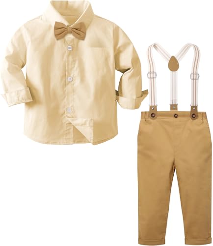 mintgreen Baby Kinder Anzug Set Junge, Kinderanzug Hochzeit Taufkleidung Hosenträger Hosen Bekleidung, Aprikosenfarbe, 3-4 Jahre, 110 mintgreen Baby Kinder Anzug Set Junge, Kinderanzug Hochzeit Taufkleidung Hosenträger Hosen Bekleidung, Aprikosenfarbe, 3-4 Jahre, 110 von mintgreen