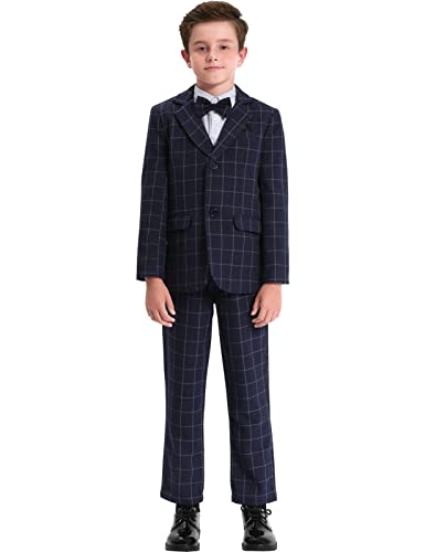 mintgreen Jungen Anzug Blazer Kinder Formal Hochzeit Outfits Winter Gentleman Tuexdo Sätze, Marine Blau, 10-11 Jahre, 150 von mintgreen