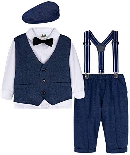 mintgreen Kleinkind Jungen Anzug Gentleman Hochzeit Smoking Outfit Einstellen, Königsblau, 2-3 Jahre von mintgreen