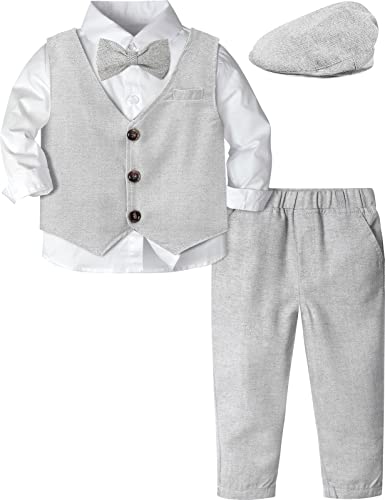 mintgreen Neugeborene Herbst Gentleman Anzug Set, Hellgrau, 12-18 Monate, 80 von mintgreen