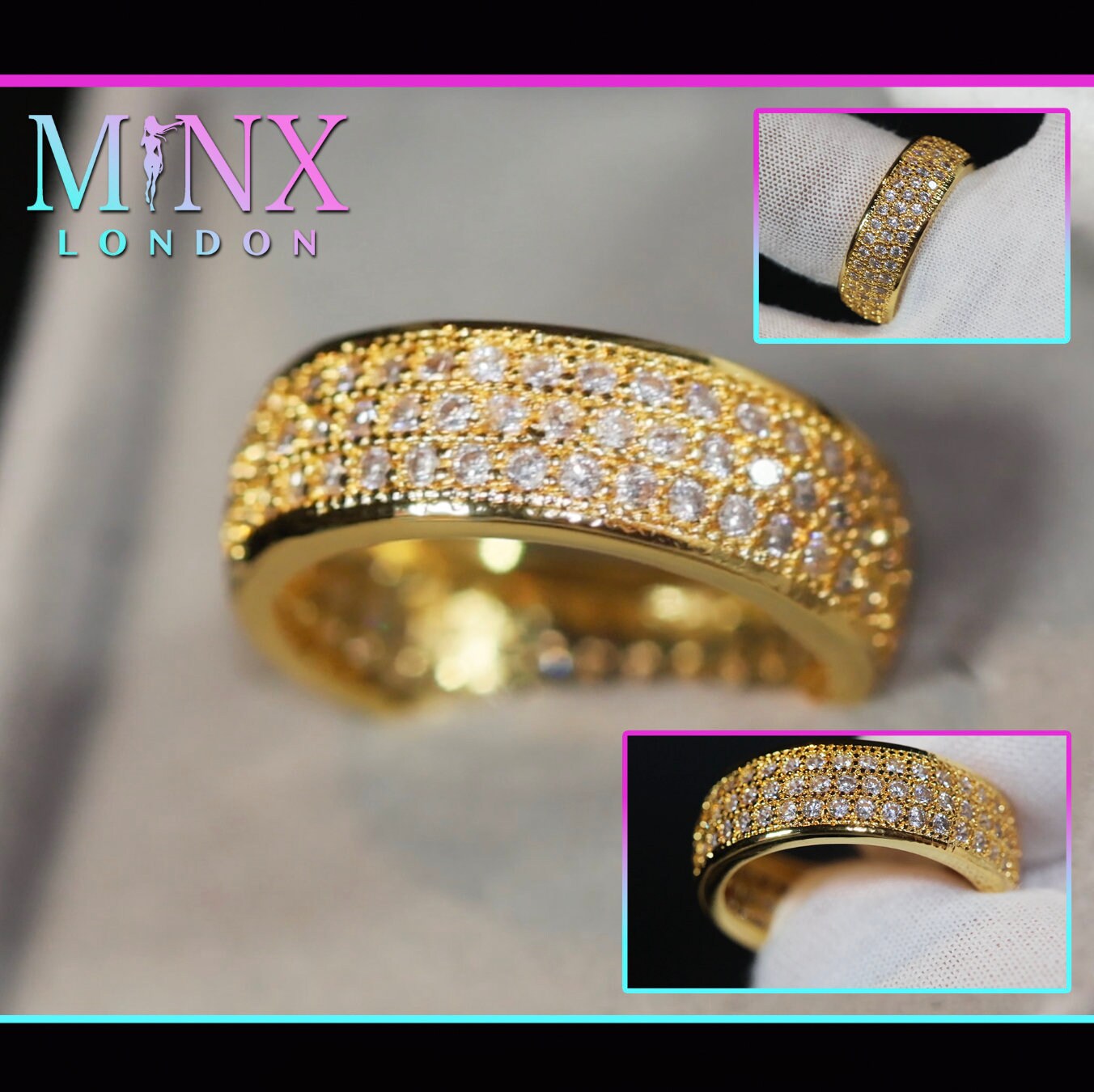 Eternity Ring | Herren Ehering Diamant Für Männer Frauen Iced Out Verlobungsring von minxlondon007