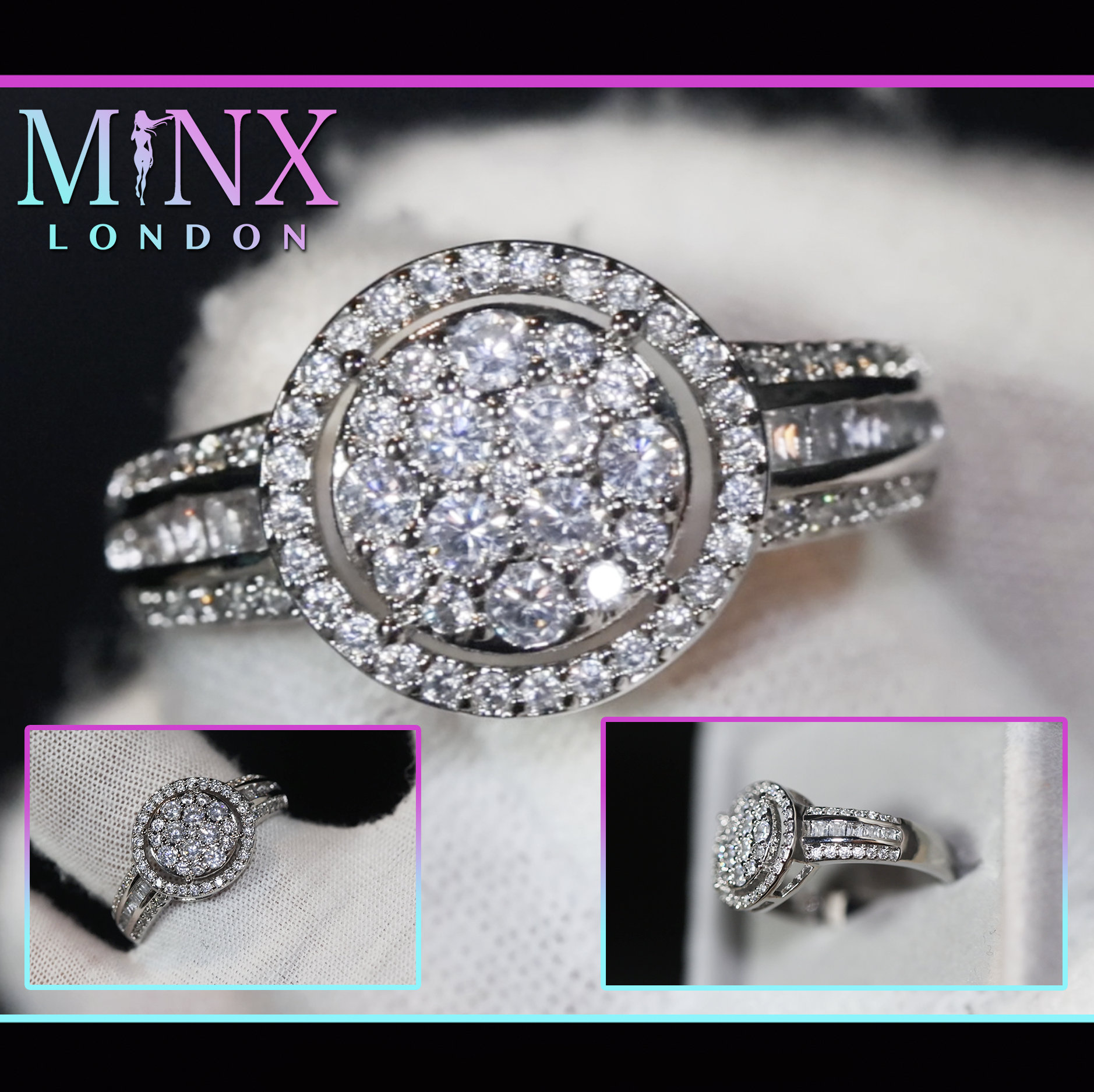 Eternity Ring | Versprechen Freundschaftsring Damen Diamant Verlobungsring Verlobungsringe von minxlondon007