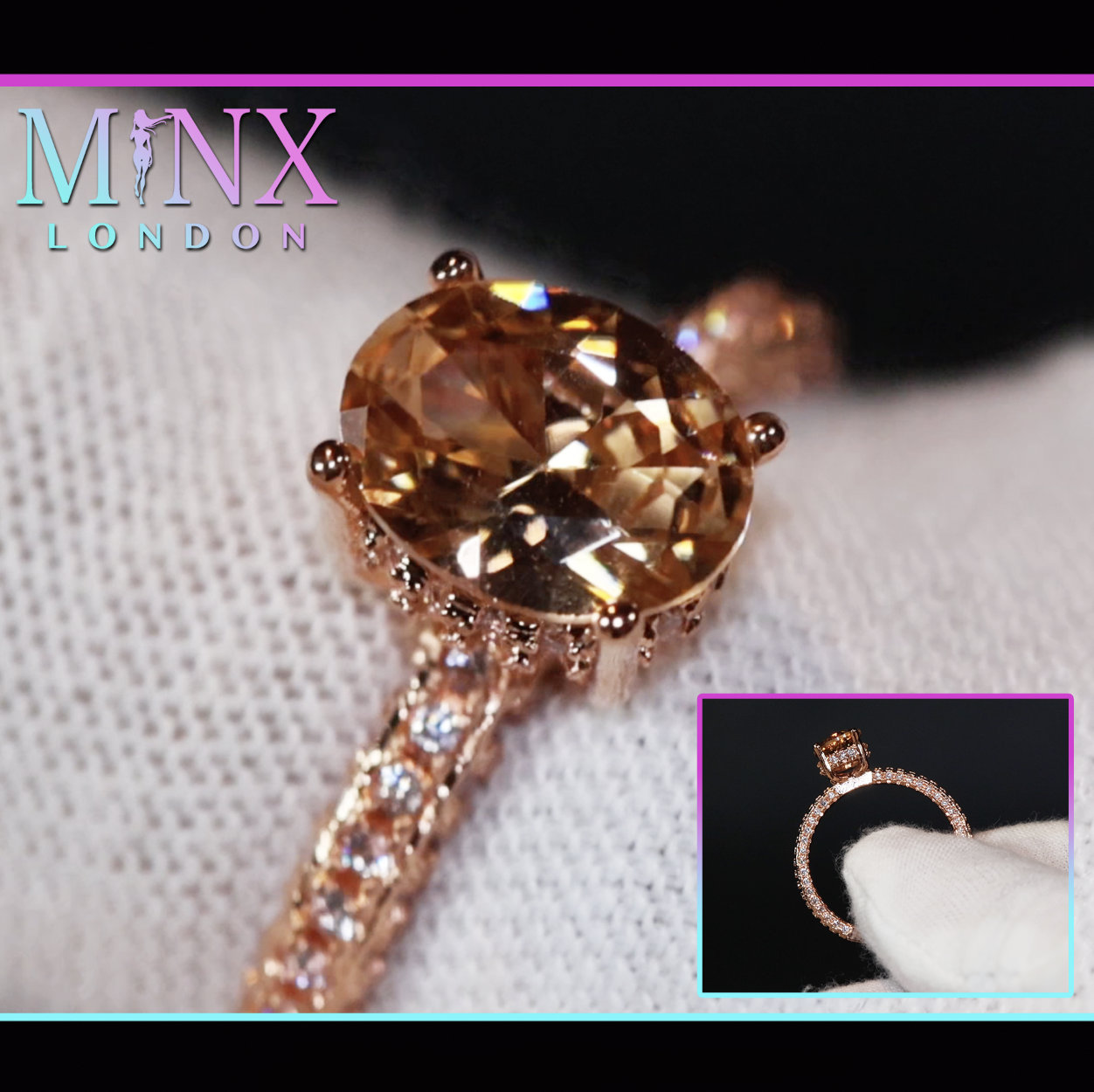Gold Ring | Rosegold Verlobungsring Diamant Rose Ehering von minxlondon007