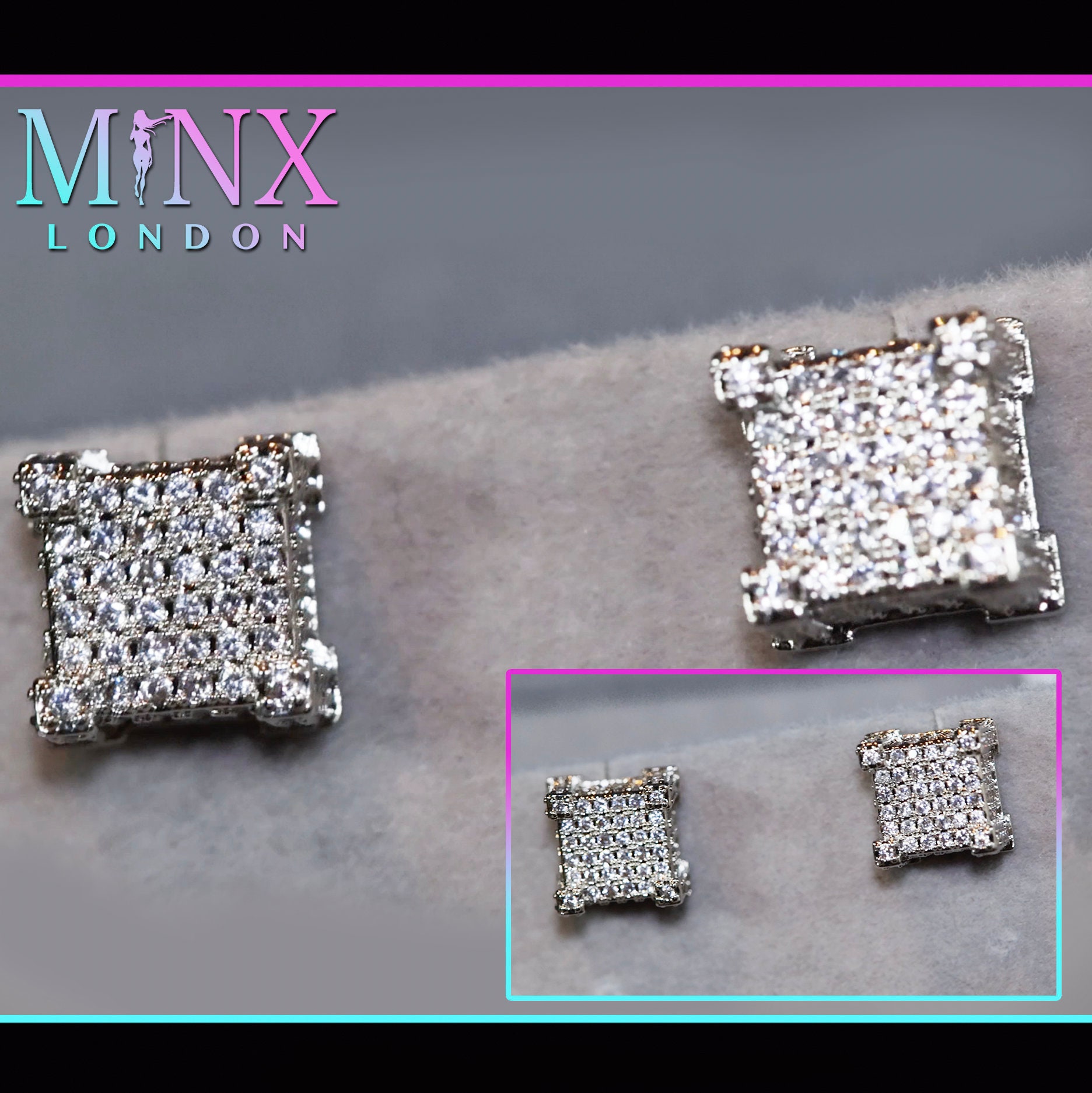 Iced Out Ohrringe | Diamant Damen Ohrstecker Herren von minxlondon007