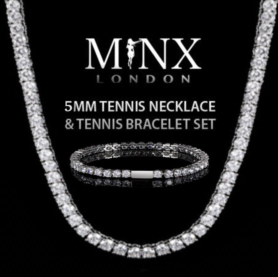 Tennis-Kette | Tennis-Armband Tennis-Halskette Herren Tenniskette Damen Diamant-Tennis-Kette Gefrorene Kette Geeist von minxlondon007